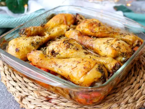 Muslos de Pollo al Horno - ¿Piel crujiente y carne jugosa?