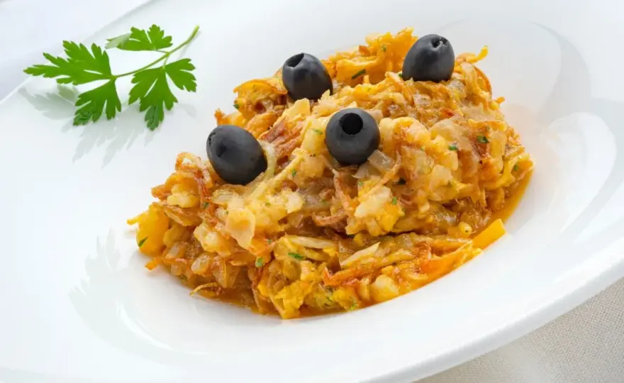 Revuelto de bacalao cremoso en 20 minutos