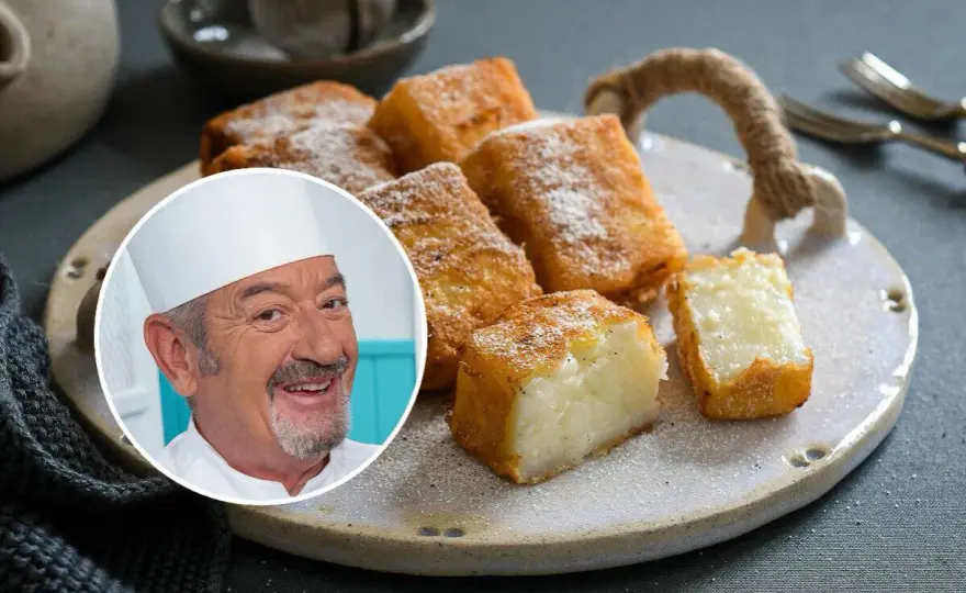 Leche frita cremosa y crujiente sin grumos ni roturas