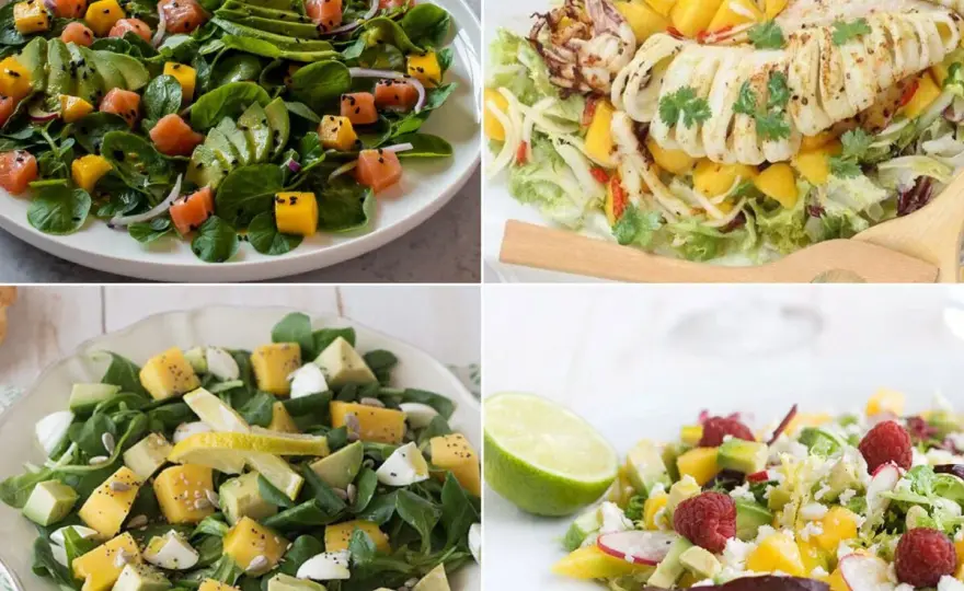 Ensalada de mango equilibrada y lista en 15 minutos