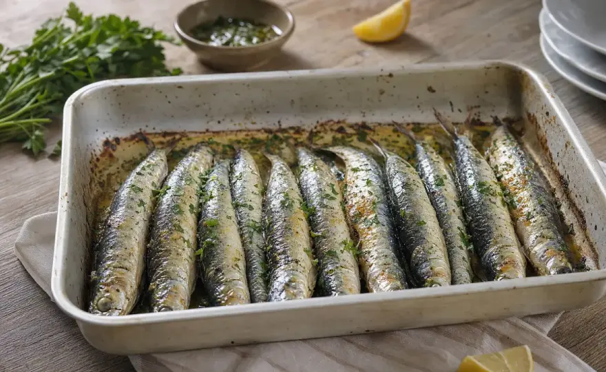 Sardinas al horno jugosas en 8-12 minutos y sin humo