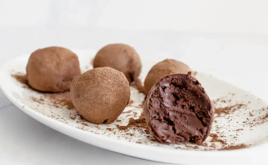 Trufas de chocolate caseras con ganache cremosa